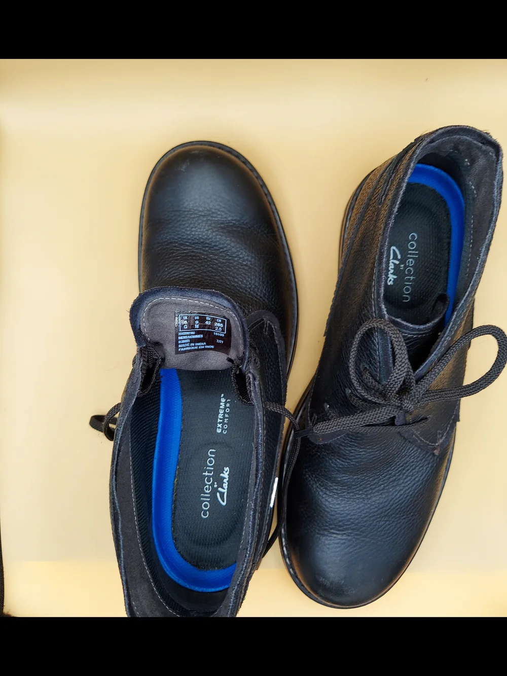 Clarks black leather